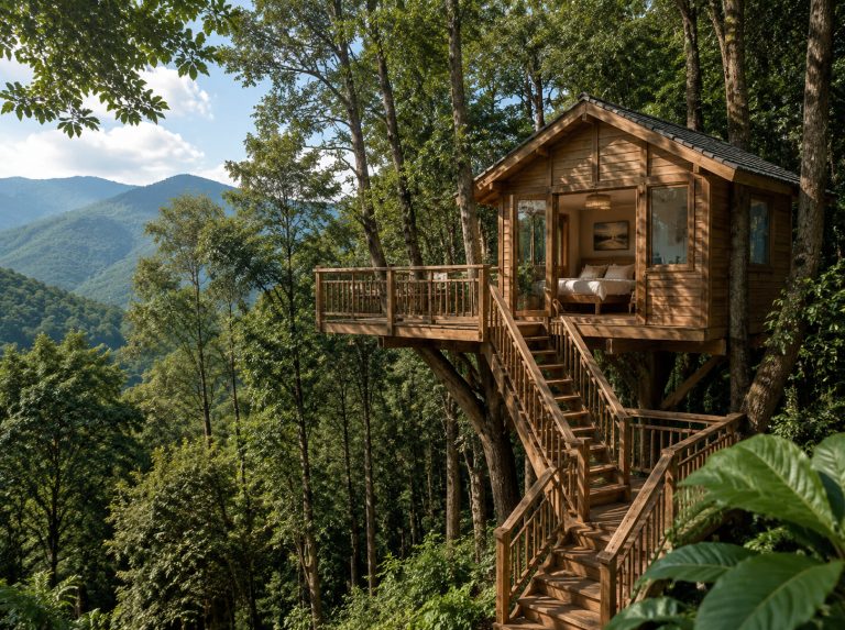 沙湾区景区悬空树屋